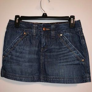 Express X2 denim mini skirt